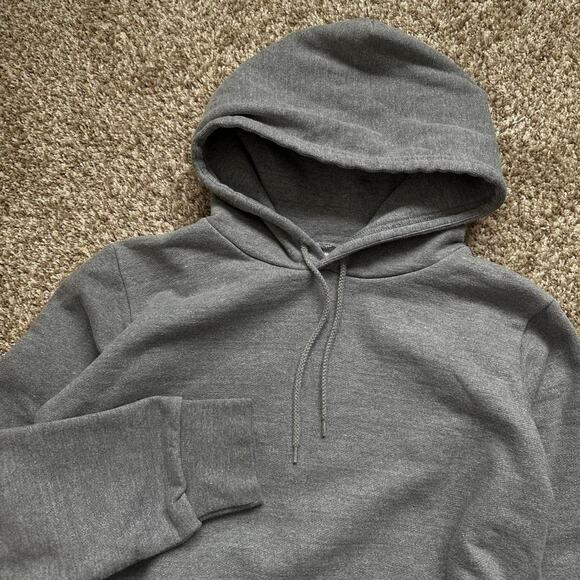 Grey Blank Los Angeles Apparel Hoodie Pullover Sweatshirt - Picture 5 of 6
